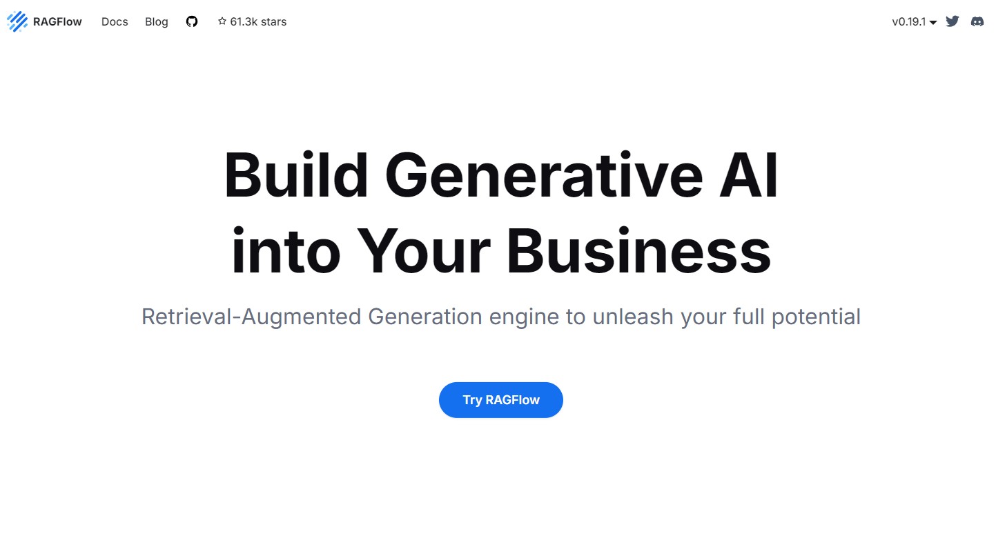 RAGFlow 是由 深度求索（DeepSeek） 开发的一款基于 检索增强生成（RAG, Retrieval-Augmented Generation） 技术的智能文档处理工具。它专注于帮助企业或个人高效地从海量文档中提取信息，并通过大模型生成精准的答案或摘要，提升知识管理和自动化处理的效率。